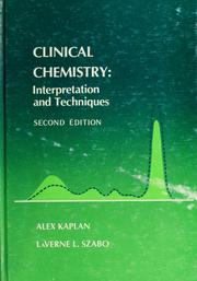Cover of Clinical chemistry by Alex Kaplan