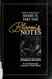 Front cover of William Shakespeare's Henry IV, part one by Harold Bloom