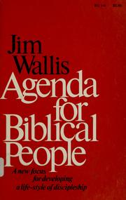 Front cover of Agenda for Biblical people by Jim Wallis