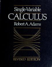 Cover of Single Variable Calculus by Robert A. Adams