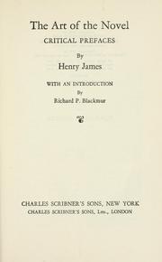 Front cover of The art of the novel by Henry James