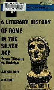 Cover of A literary history of Rome in the silver age by J. Wight Duff