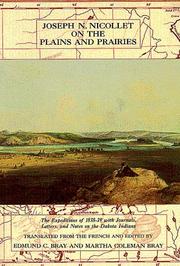 Front cover of Joseph N. Nicollet on the plains and prairies by J. N. Nicollet