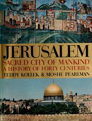 Cover of Jerusalem by Teddy Kollek