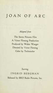 Front cover of Joan of Arc by Maxwell Anderson