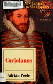 Cover of Coriolanus by Adrian Poole