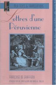 Front cover of Lettres d'une Péruvienne by Françoise de Grafigny