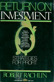 Cover of Return on investment by Robert Rachlin