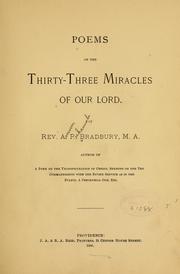 Front cover of Poems on the thirty-three miracles of Our Lord by Ammi Ruhamah Bradbury