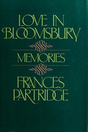 Front cover of Love in Bloomsbury by Frances Partridge
