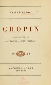 Cover of Chopin by Henry Bidou