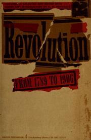 Cover of Revolution from 1789 to 1906 by Raymond Postgate