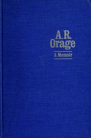 Cover of A. R. Orage by Philip Mairet