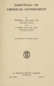 Front cover of Ogg and Ray's essentials of American Government by Frederic Austin Ogg
