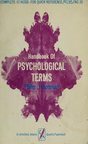 Cover of Handbook of psychological terms by Philip Lawrence Harriman