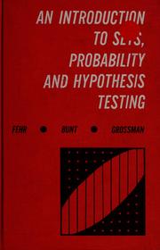 Cover of An introduction to sets, probability and hypothesis testing by Howard F. Fehr
