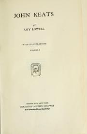 Cover of John Keats by Amy Lowell