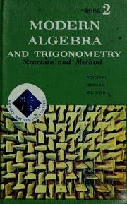 Front cover of Modern algebra and trigonometry by Mary P. Dolciani