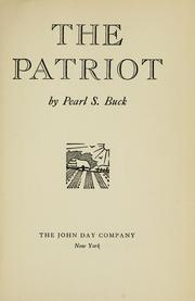 Front cover of The Patriot by Pearl S. Buck