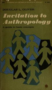 Front cover of Invitation to anthropology by Douglas L. Oliver