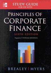 Front cover of Study Guide for Use With Principles of Corporate Finance by V. Sivarama Krishnan