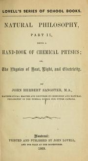 Front cover of Natural philosophy by John Herbert Sangster