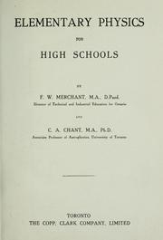 Front cover of Elementary physics for high schools by F. W. Merchant
