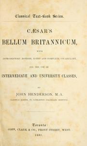 Front cover of Caesar's Bellum Britannicum by Gaius Julius Caesar
