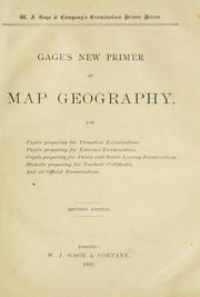 Front cover of Gage's new primer of map geography by Unknown