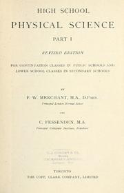Front cover of High school physical science by F. W. Merchant