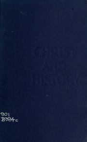 Cover of Christ and history by George Arthur Buttrick