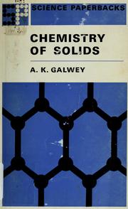 Front cover of Chemistry of solids by Andrew K. Galwey