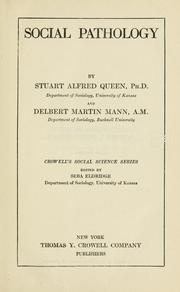 Cover of Social pathology by Stuart Alfred Queen