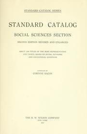 Cover of Standard catalog: social sciences section by H.W. Wilson Company.
