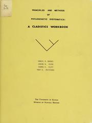 Front cover of Principles and methods of phylogenetic systematics by D. R. Brooks