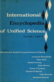 Cover of International encyclopedia of unified science by Otto Neurath
