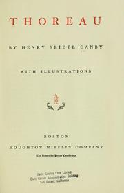 Cover of Thoreau by Henry Seidel Canby