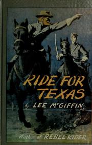 Cover of Ride for Texas by Lee McGiffin