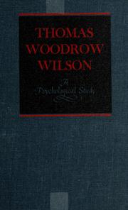 Front cover of Thomas Woodrow Wilson, twenty-eighth President of the United States by Sigmund Freud