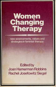 Cover of Women changing therapy by Joan Hamerman Robbins