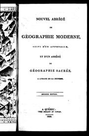 Cover of Nouvel abrégé de géographie moderne by Jean Holmes