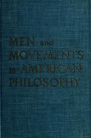 Front cover of Men and movements in American philosophy by Joseph L. Blau
