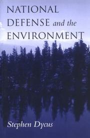 Front cover of National defense and the environment by Stephen Dycus