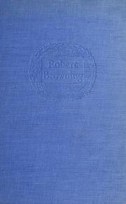 Cover of Robert Browning, a portrait by Betty Miller