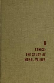 Front cover of Ethics, the study of moral values by Mortimer J. Adler