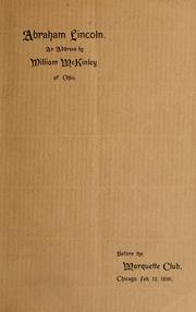 Front cover of Abraham Lincoln by McKinley, William