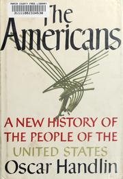 Cover of The Americans by Oscar Handlin