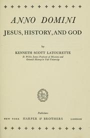 Front cover of Anno Domini by Latourette, Kenneth Scott