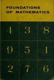 Front cover of Foundations of mathematics by Arthur J. Wiebe