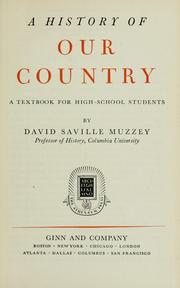 Cover of A history of our country by Muzzey, David Saville